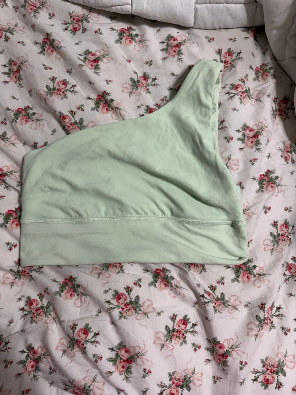 lululemon athletica One-Shoulder Sports Bra in Light Mint